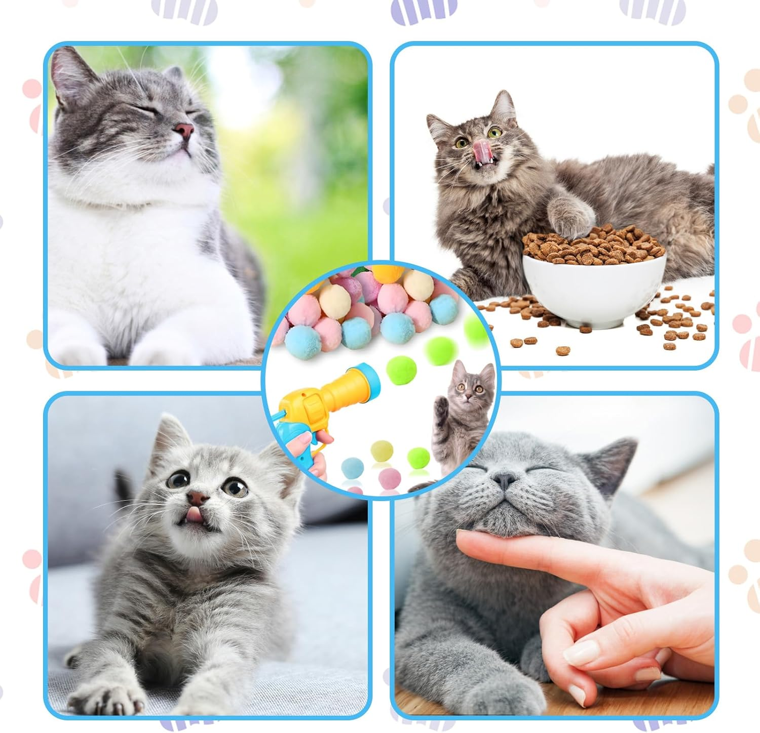 30 Pcs Balls Cat Toys, Interactive Cat Toy, Launcher for Indoor Cats, Fun Fetch Toy for Playtime and Bonding with Your Feline Friend image number 5