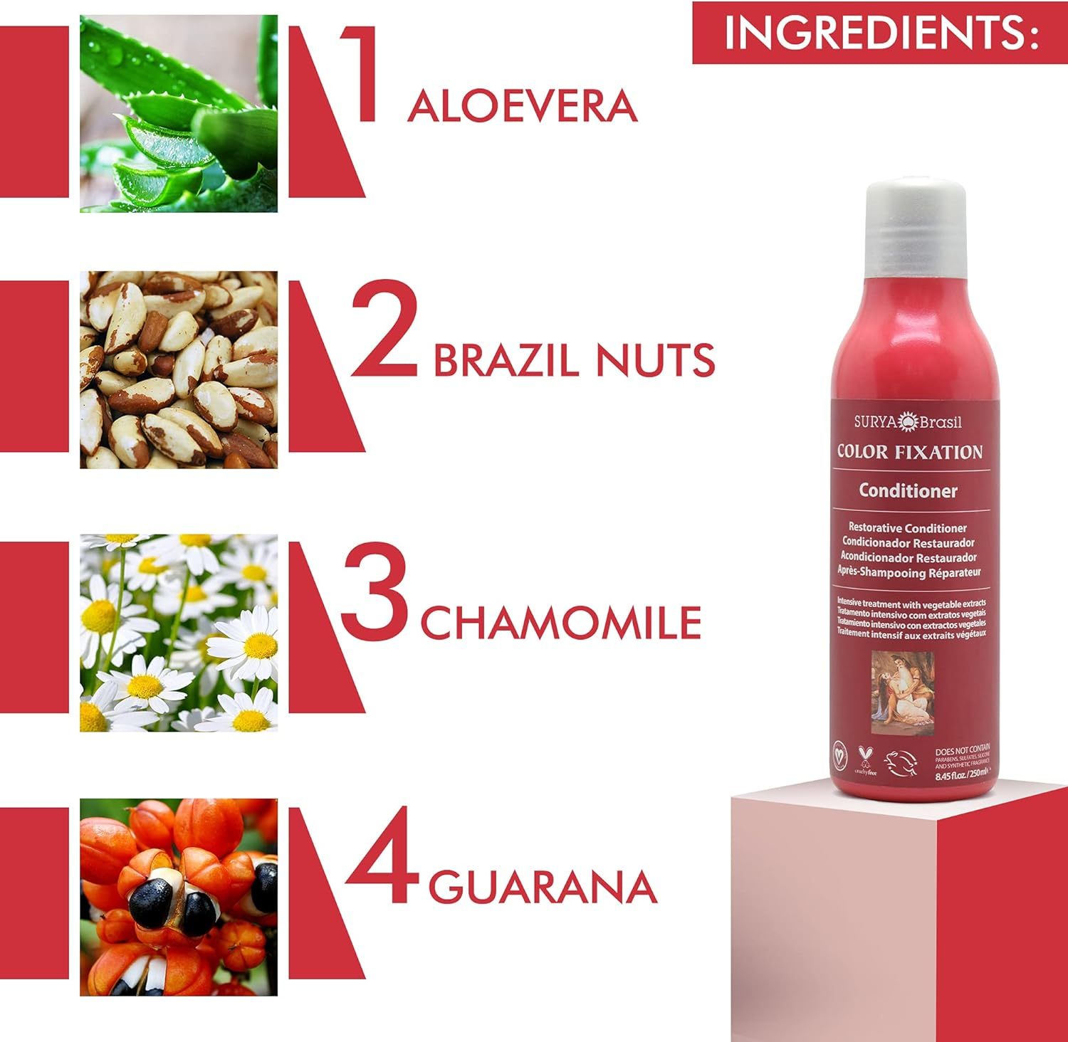 Surya Brasil - Henna Color Fixation Intensive Treatment Restorative Conditioner - 8.45 Fl. Oz.