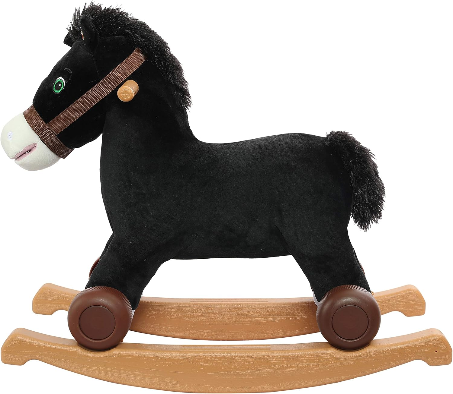 Rockin' Rider Cocoa 2-In-1 Pony Plush Ride-On, Black image number 6