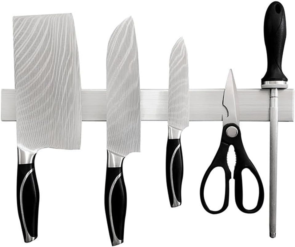 50 CM Magnetic Knife Holder Rack Knives Tool Shelf Stainless Steel Magnet Wall Mounted, Knife Strip, Kitchen Utensil Holder, Tool Organiser, Home Organise image number 5