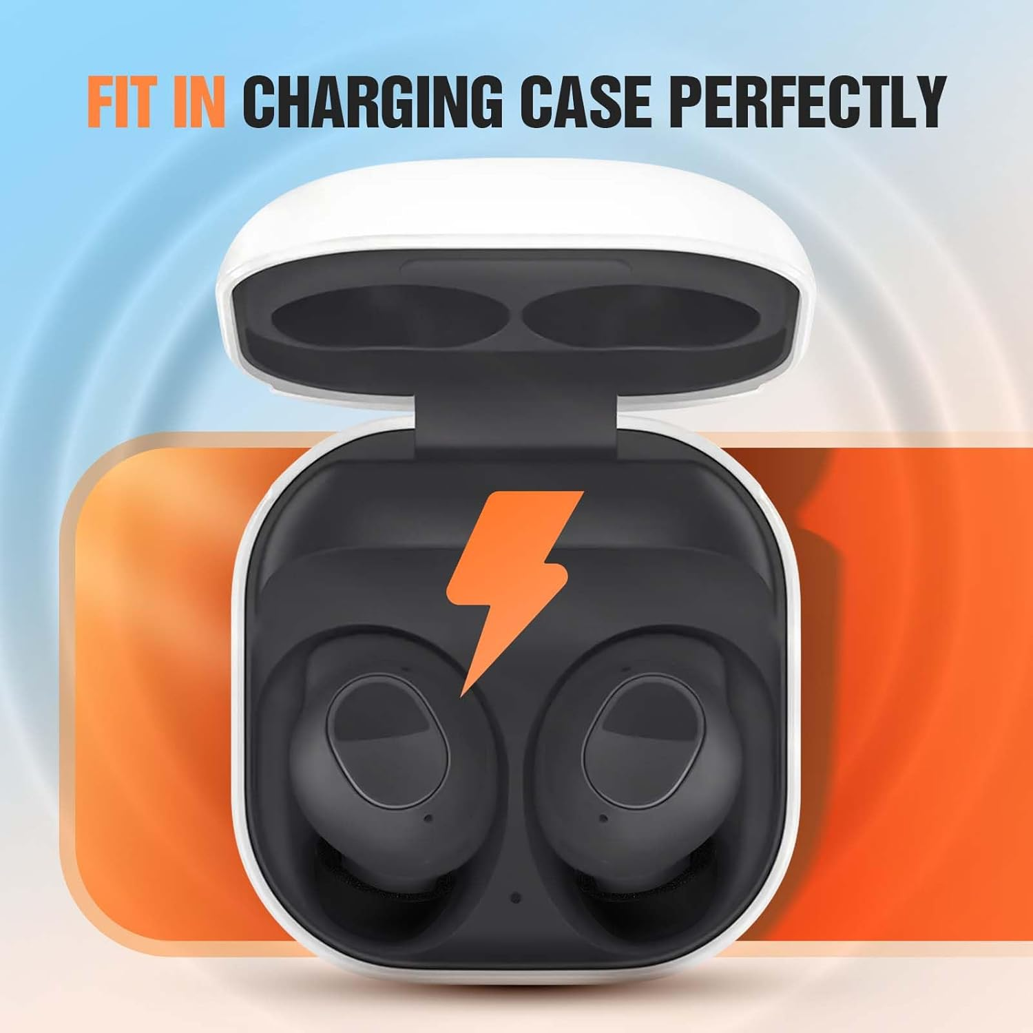 Memory Foam Tips for Samsung Galaxy Buds FE, No Silicone Eartips Pain, Anti-Slip Replacement Ear Tips, Fit in the Charging Case, Reducing Noise Earbuds, 3 Pairs (Assorted Sizes S/M/L, Black) image number 1