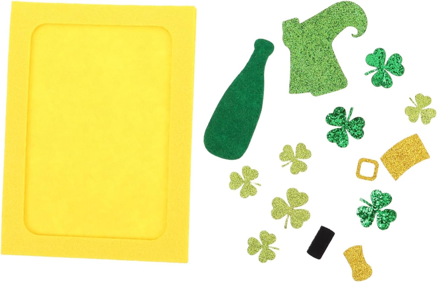 Yardwe Green Shamrock DIY Photo Frame for Patrick'S Day Non Woven Craft Project Unfinished Decorative Picture Frame Versatile Home Office Decor for Festive Celebrations image number 6
