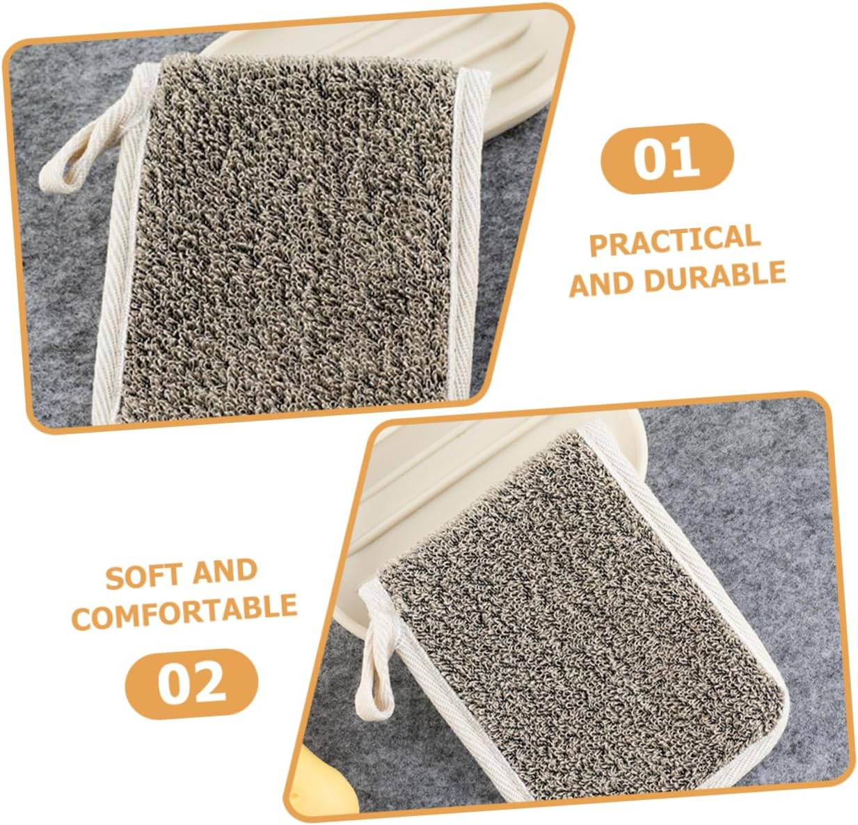 Healeved 4Pcs Exfoliating Soap Pouches Linen Soap Bar Scrubber Bag for Bath Shower for Home Travel image number 4