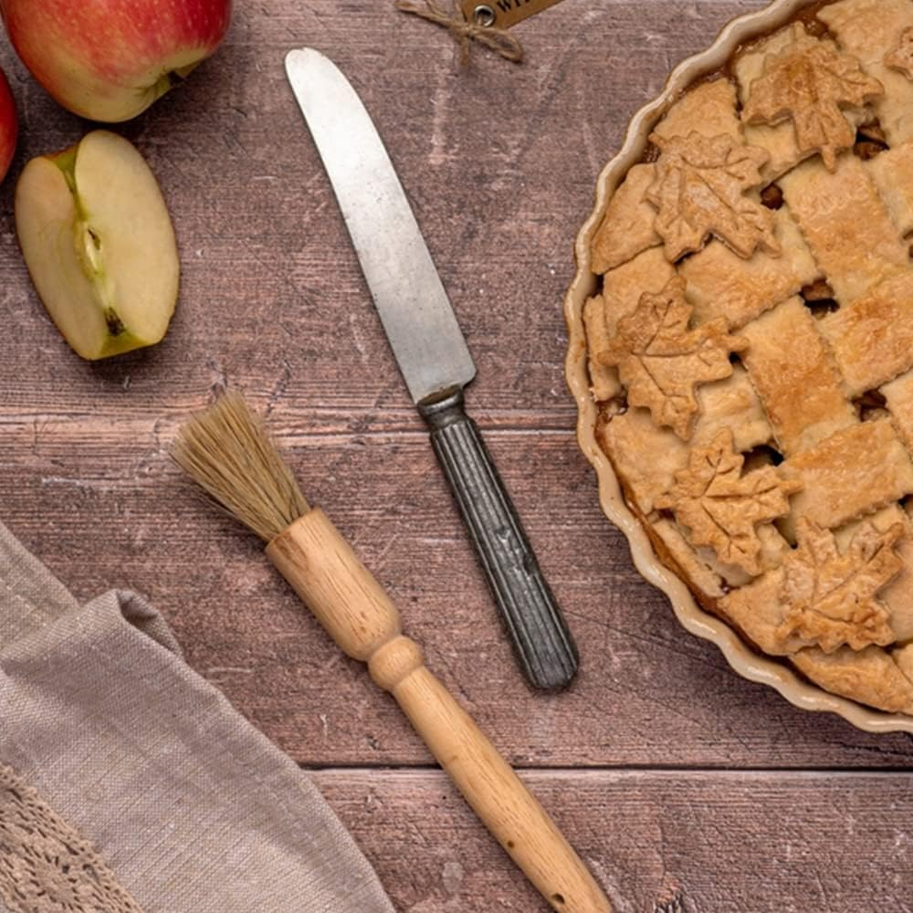 ANGIX 1 X Wooden Pastry Brush | Helpful in the Kitchen | Ideal for Applying Oils, Glazes, Milk, and Other | with a Comfortable round Wooden Handle | Size 2Cm X 2Cm X 19Cm image number 6