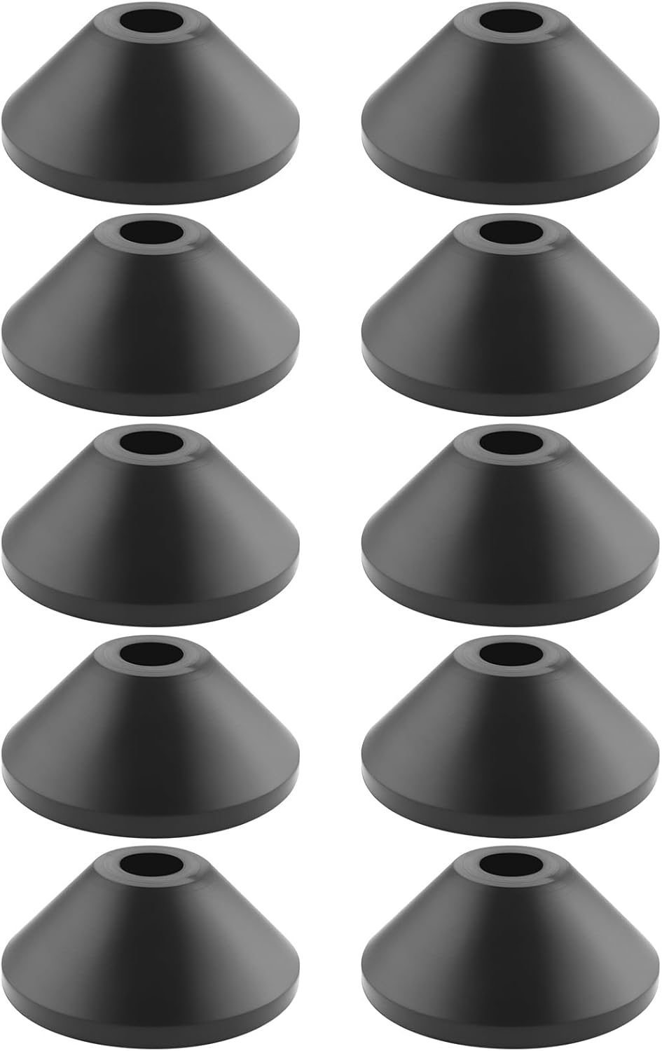 10Pcs M6 Toilet Bolt Rubber Washers for Toilet Seat Hinge Fitting Replacement 25Mmx10Mmx10Mm Toilet Tank Screws Conical Non Slip Washers Black image number 5