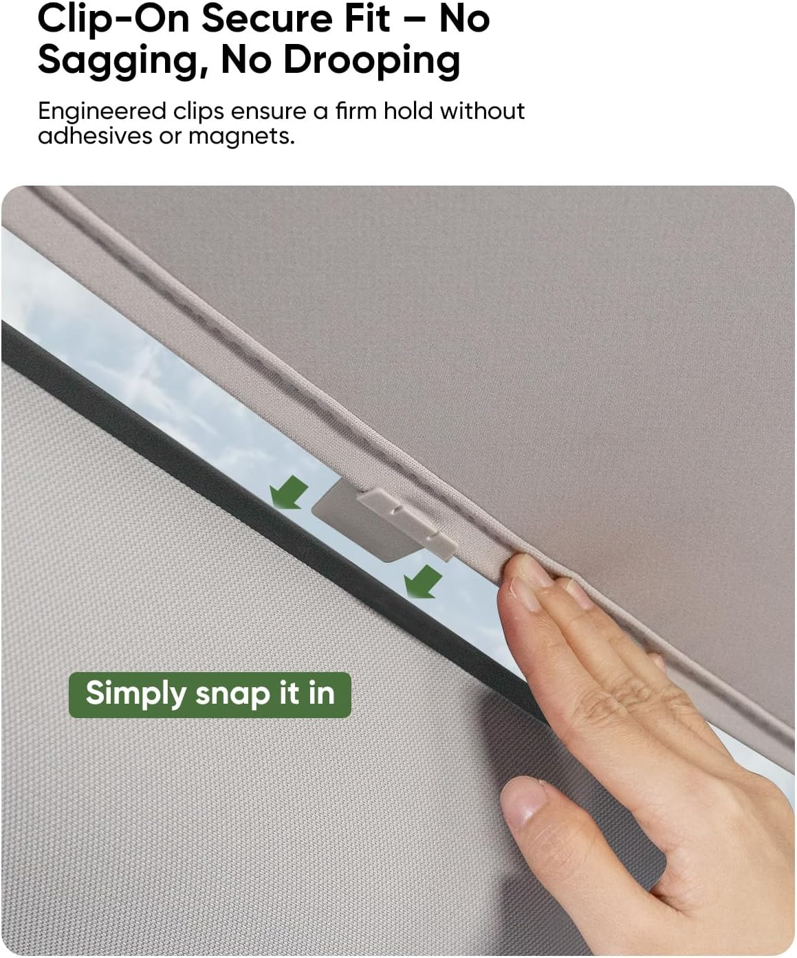 Tesla Model Y Sunshade Roof(2025+ Juniper) - Reflective Roof Cover, UV Block | No-Sag Fit, Upgraded Clip System, Easy Install, Blackout Privacy, Summer Cooling, Lightweight Foldable Storage image number 3