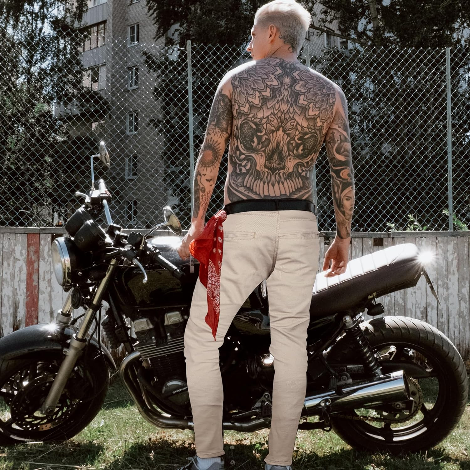 Bikers Gear Australia Kevlar Lined Modern Style Chino Motorcycle Jeans with CE Protection image number 7