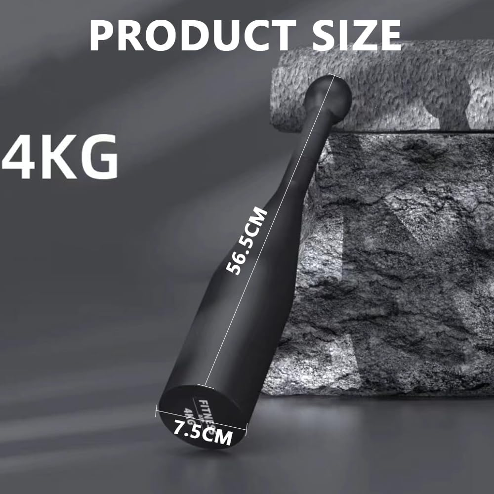 Ranqisys Steel Indian Club Bell &ndash; Heavy Duty Unbreakable Power Club for Strength Training, Cardio, Rehabilitation & Grip &ndash; Weighted Steel Mace for Full Body Workout, Muscle Building & Fitness Training image number 1