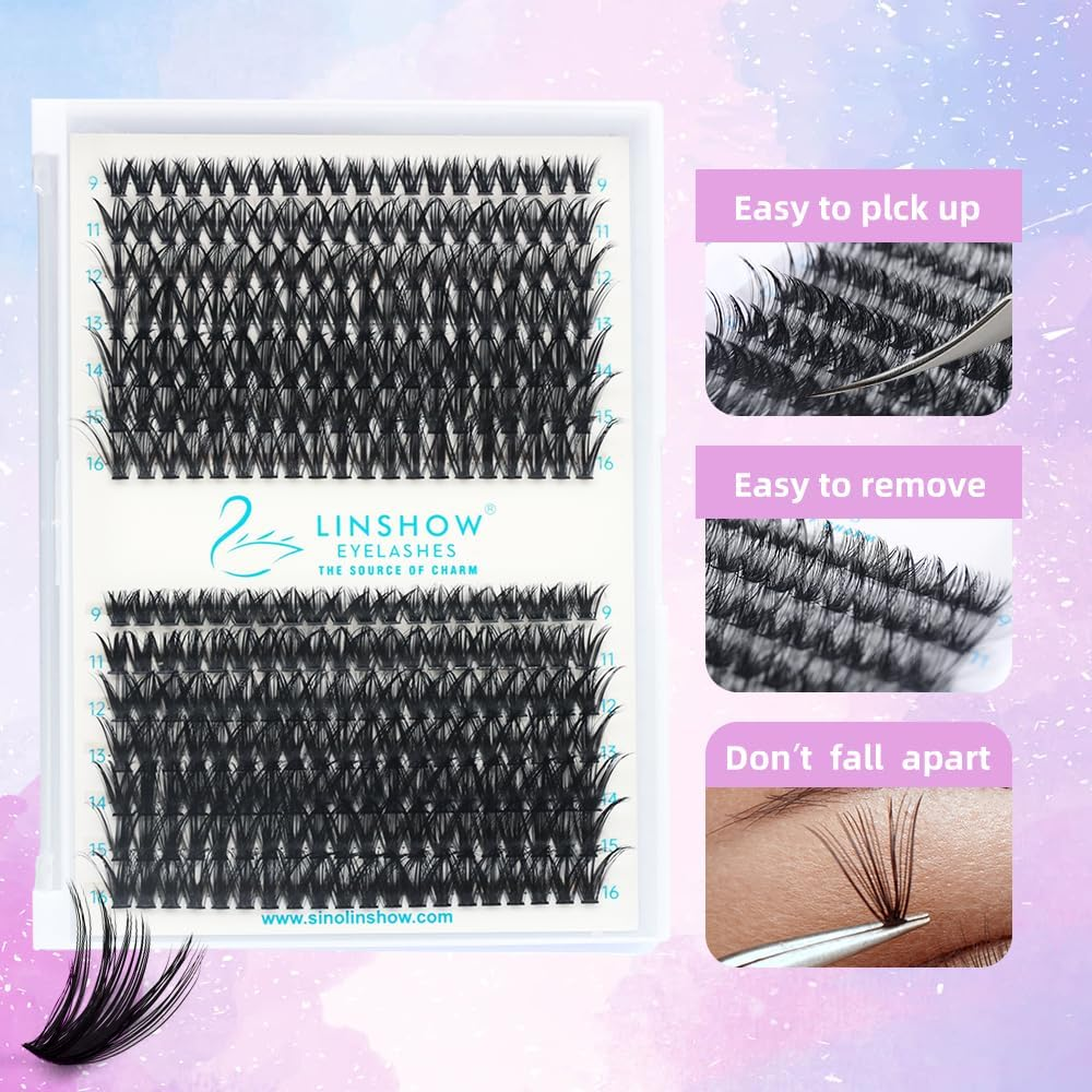 280Pcs Cluster Lashes Faux Mink False Eyelashes 30/40D Mix 9-16Mm C/D Curl DIY Individual Lashes Russia Volume Soft Natural Lashes (40/50D C Curl) image number 2