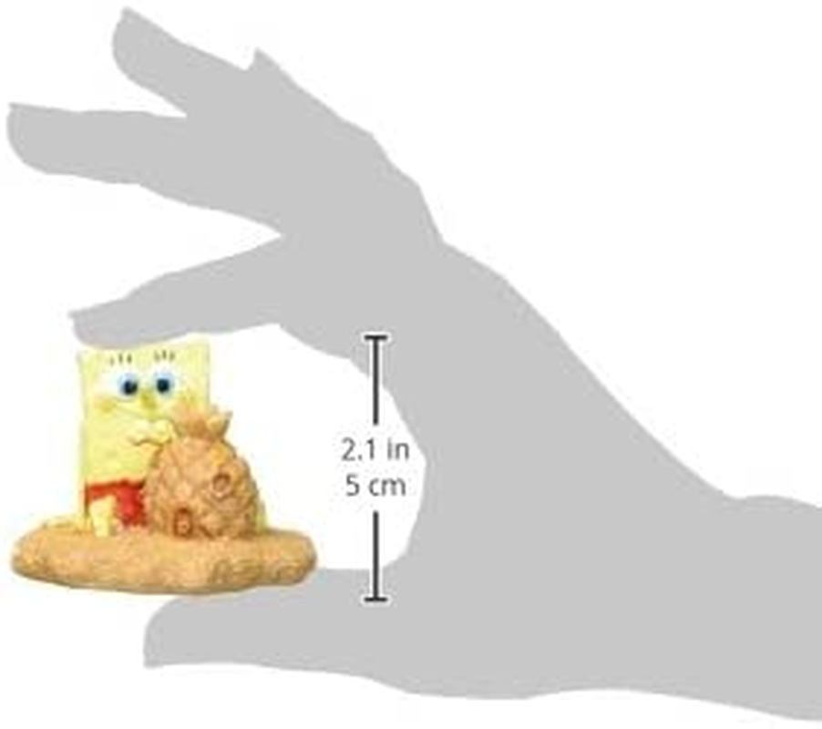Penn Plax Spongebob Squarepants with Pineapple Home Sand Castle Aquarium Ornament, 6.35 X 3.81 Cm Size image number 1