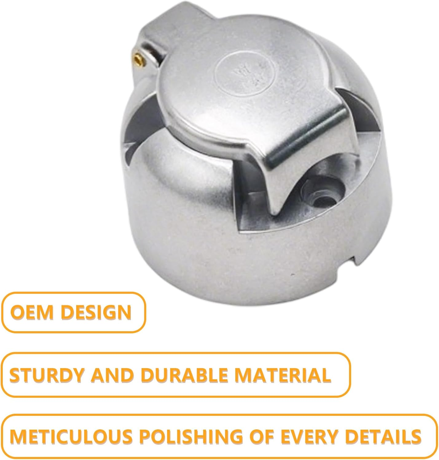 7 Pin Heavy Duty Trailer Connector Socket Heavy-Duty round Wiring Socket 12V Tow-Mg image number 4