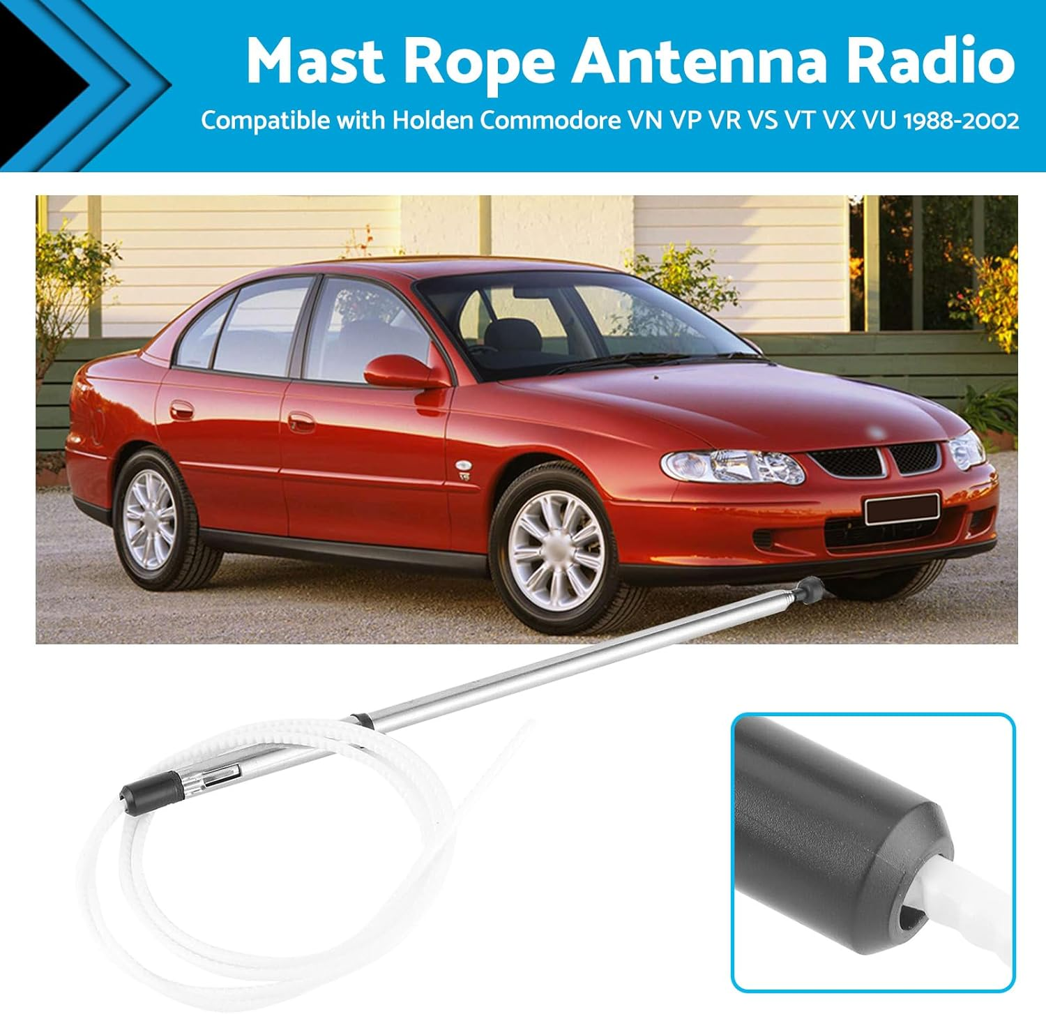 MAX COOL Mast Rope Antenna Radio Compatible with Holden Commodore VN VP VR VS VT VX VU 1988-2002 image number 6
