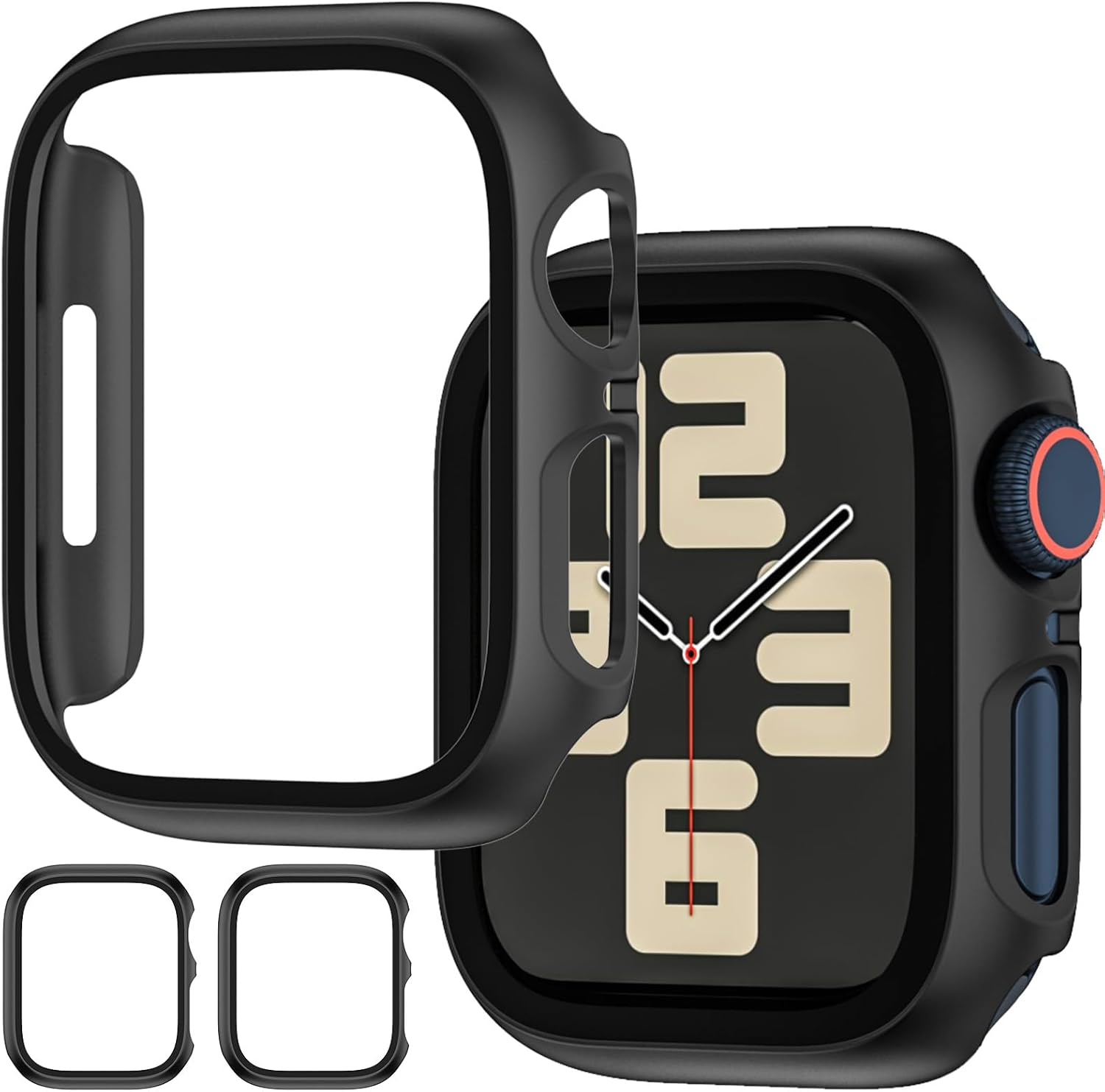 Luyialvals Case for 40Mm Apple Watch SE 3(2025)/SE 2/Se/Series 6/5/4 with Tempered Glass Screen Protector,Protective Bumper and Slim Face Cover for Iwatch 40 Mm,2 Packs,Starlight