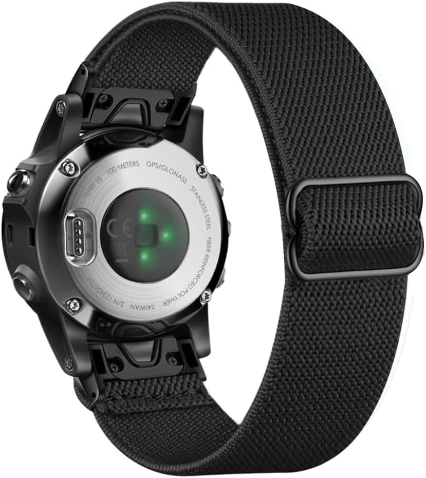 TUCOMO Elastic Nylon Wristband Compatible with Garmin Fenix 7S / Fenix 6S / Fenix 5S / Descent Mk2S, Quick Fit 20 Mm Loop Stretchy Replacement Strap for Garmin Epix Pro 42 Mm Men Women