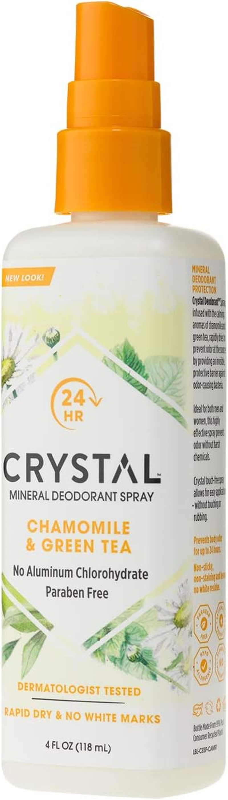 Crystal Essence Mineral Deodorant Spray, Chamomile and Green Tea, 118Ml image number 1