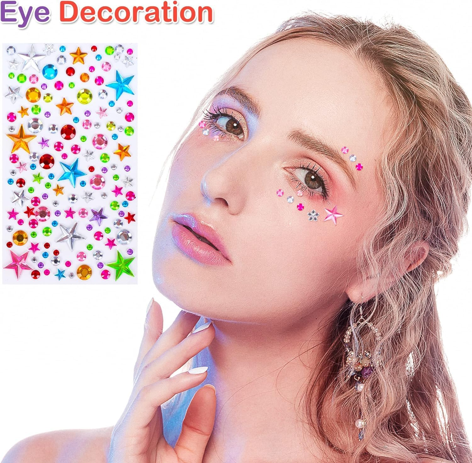Rhinestone Stickers, Rhinestones for Crafts - Self Adhesive Jewels Stickers, Acrylic Gems DIY Craft Decorative Diamond Stickers, Small for Kids(880Pcs Gem) image number 1