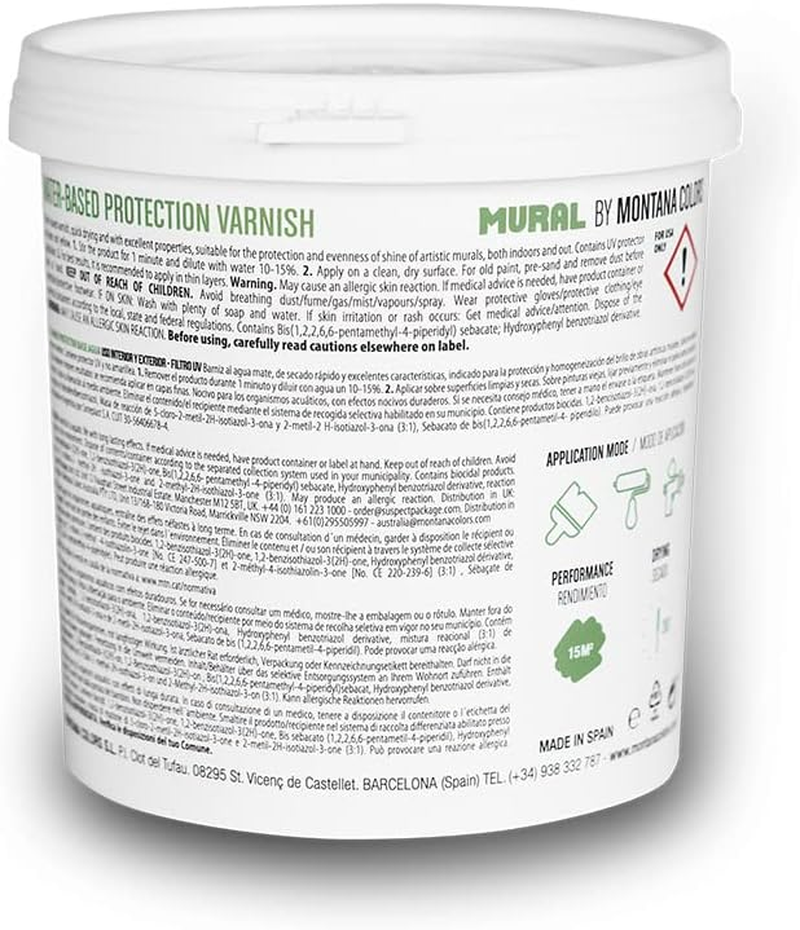 Water Based Mural Protection Varnish - 1L - Gloss Finish image number 3