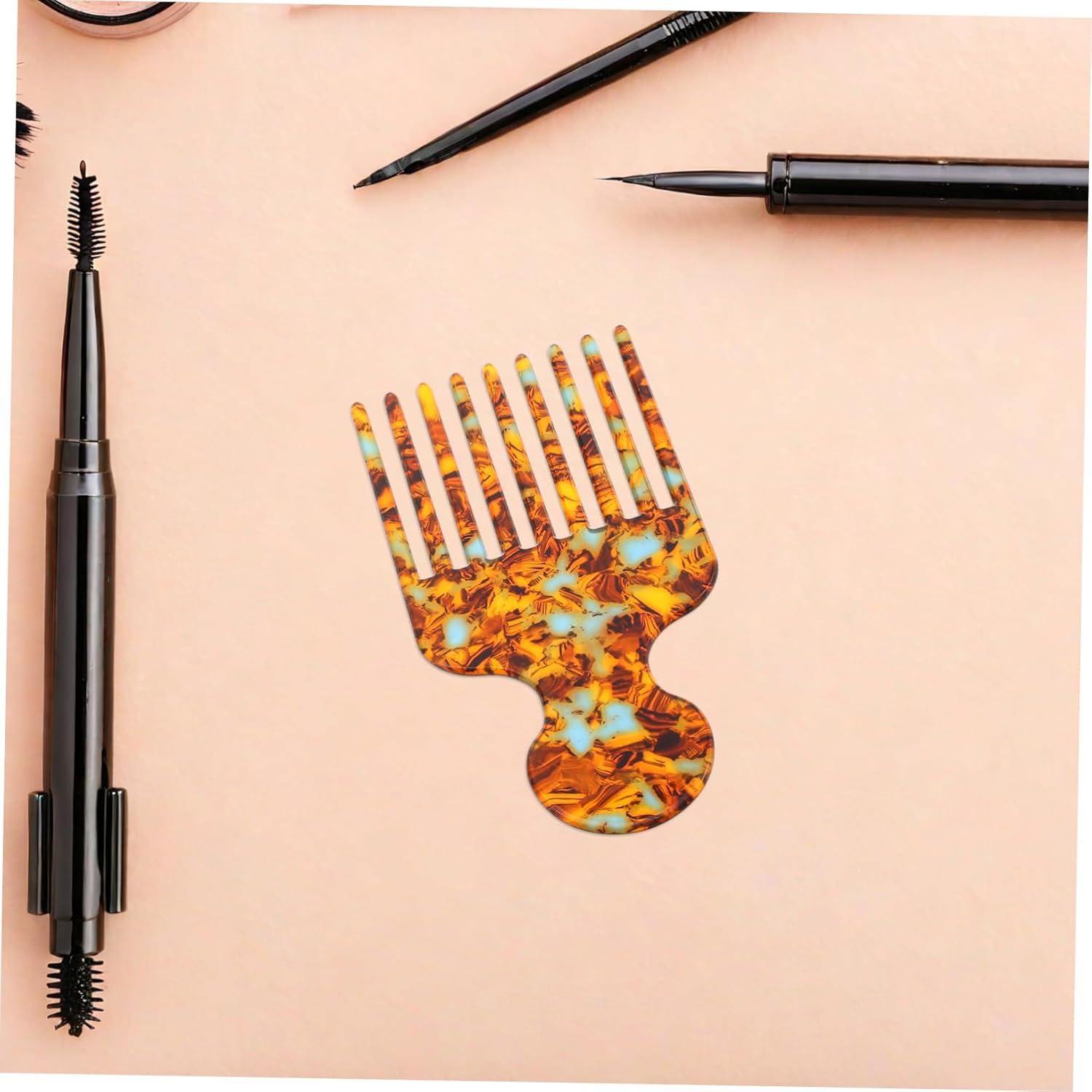 WEKADRIN 2Pcs Vibrant Acetate Hair Stylist Comb with Fine Teeth for Precision Styling Detangling and Sectioning Braids Wigs Curly American African Hair Lightweight Portable Design