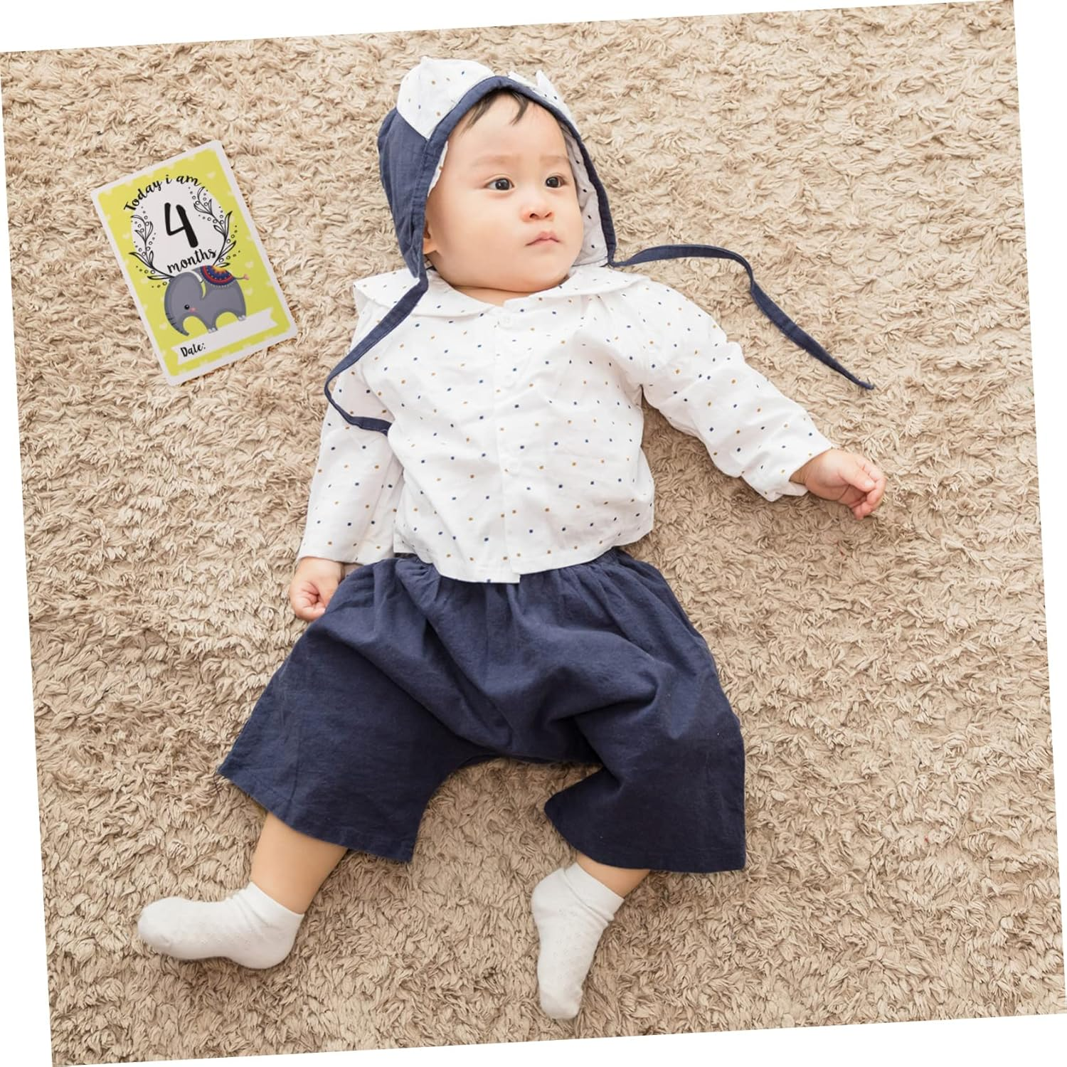 12Pcs Animal Milestone Cards Newborn Milestone Cards Monthly for Photography Boy Gifts image number 4