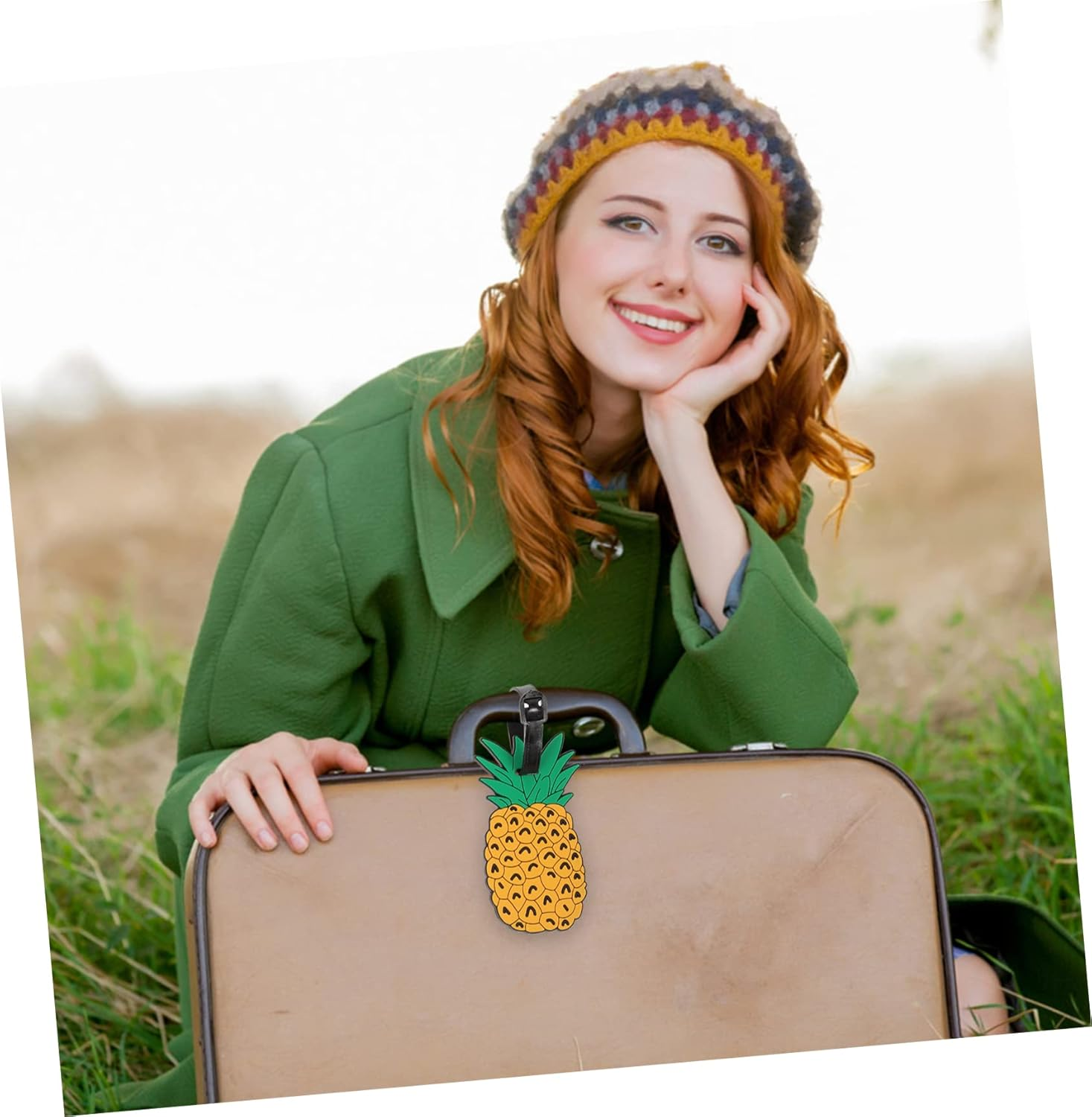 CONGARTENO 10Pcs Cartoon Soft PVC Luggage Tags Set Flamingo Donut Ice Cream Travel Bag Identify Tags for Suitcases Women Travel Suitcase Identification image number 2