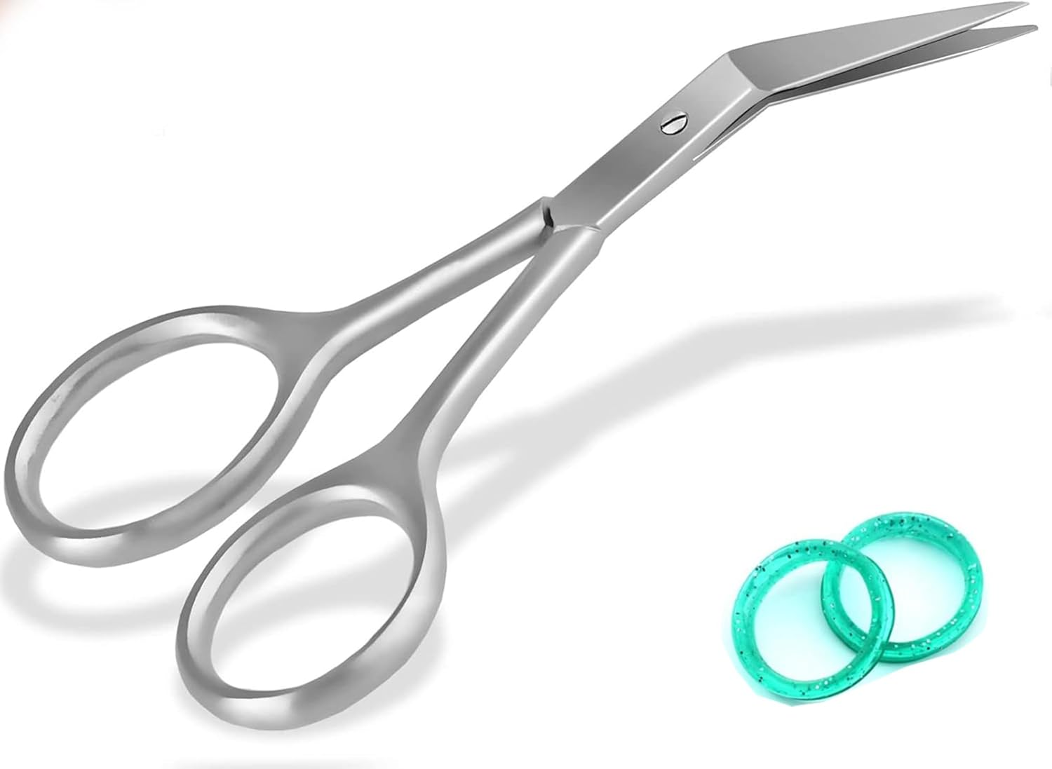 Professional Micro Teeth Nail Scissors, Cuticle Scissors, Angled Nail Clippers, Foot Care, J2 Stainless Steel 4.5 Inch Toenail Scissors image number 4