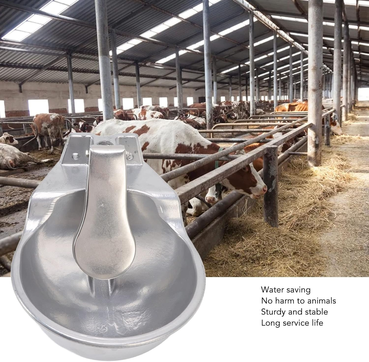 Automatic Water Bowl Dispenser for Dog Large Size Stainless Steel Feeder Self Filling Trough Automatic Livestock Drinking Bowl Aluminium Alloy Thickened Robust Drinking Sink For image number 6