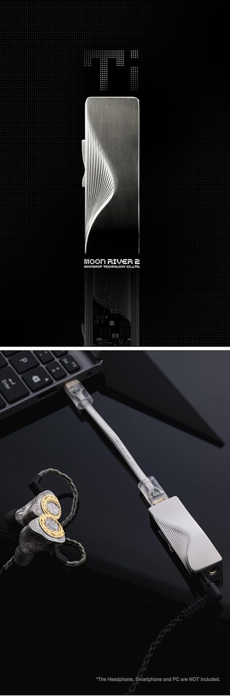 MOONDROP MOONRIVER 2:TI Portable DAC/AMP DSD512 DSD Decoding Dual CS43198 Interchangeable Type-C Port Decoder image number 4