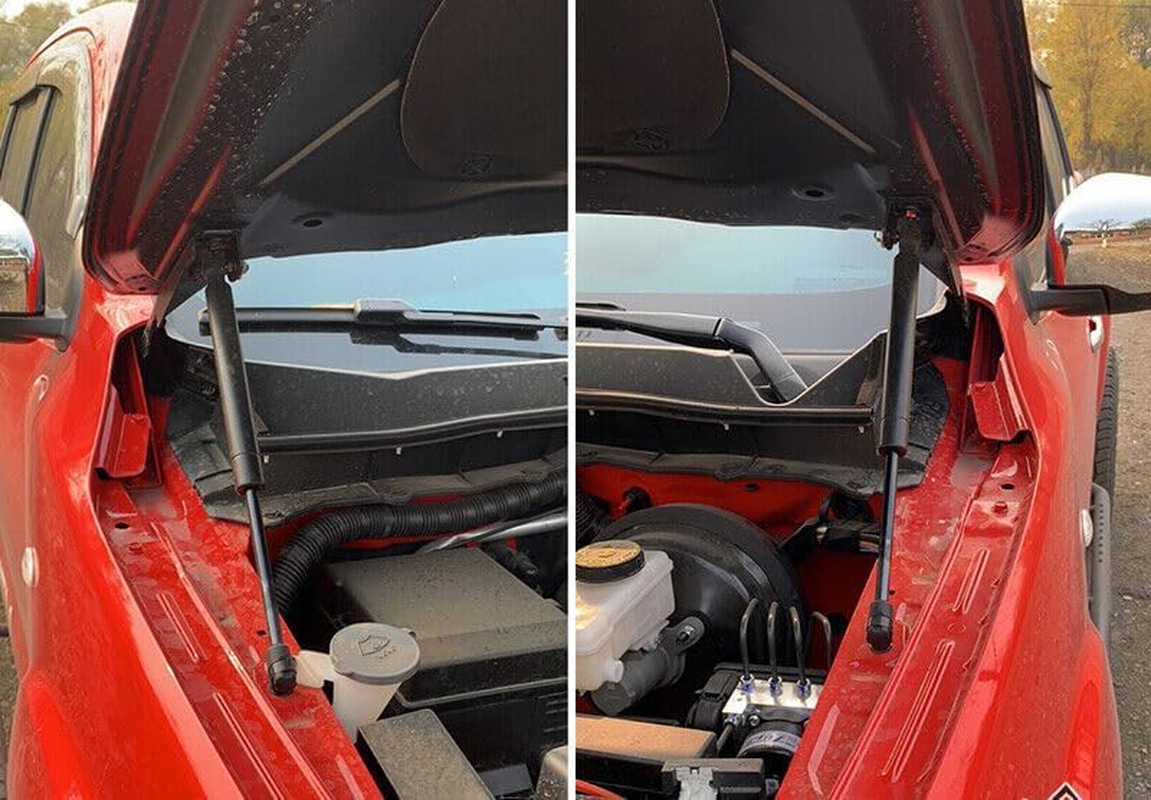 Hood Gas Struts for Nissan Navara NP300 2015-2021, Front Hood Lift Support Shocks Dampers Kit - Stainless Steel, Easy Installation, Direct OEM Replacement (2PCS) image number 4