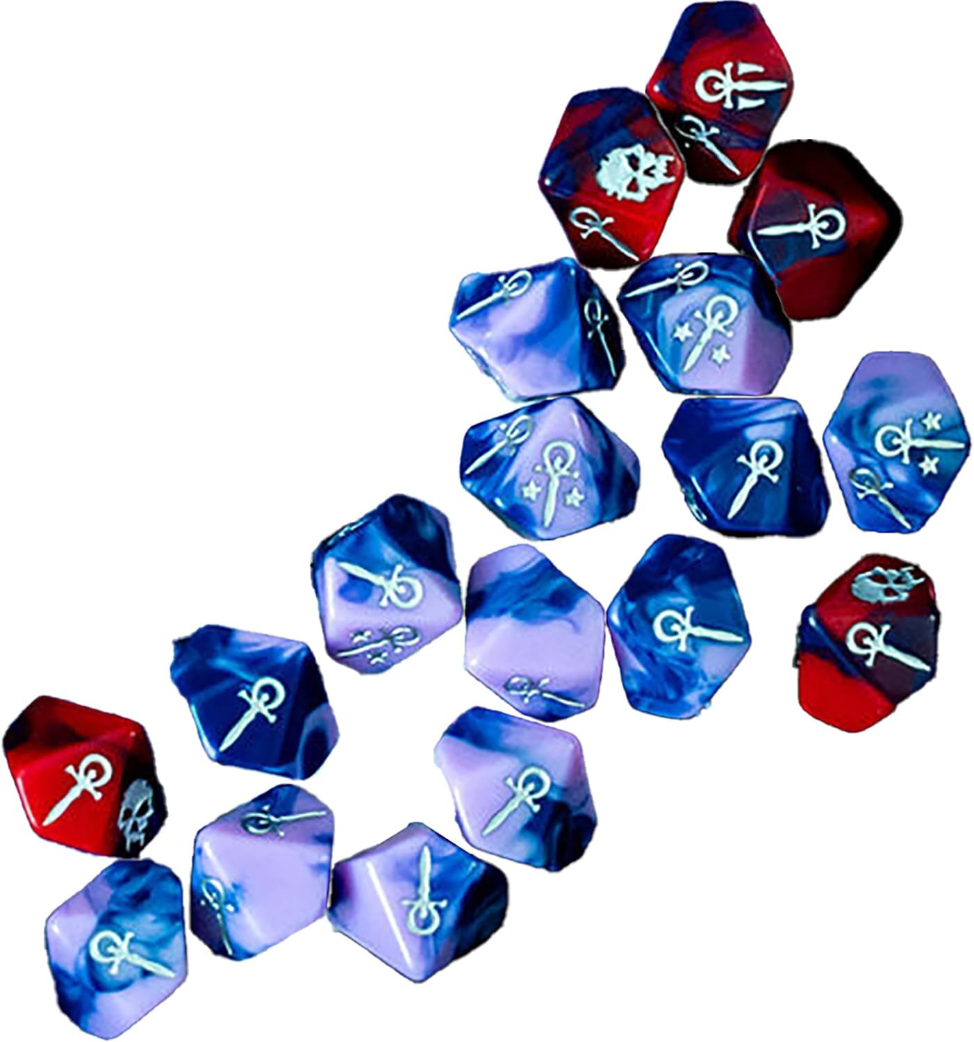 Vampire: the Masquerade 5Th Edition Roleplaying Game - Acquired Taste Limited Dice & Tray Accessory Pack - 18 Purple & Red RPG Dice & Folding Tray image number 1