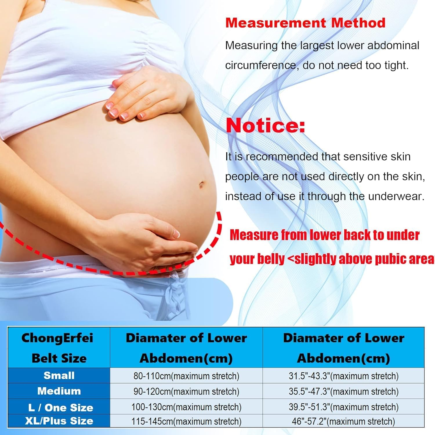 Pregnant Belly Retraction Strap, Pregnancy Support Strap, Breathable Abdominal Support Bracket for Abdominal, Pelvic, Lower Back and Back Pain, Adjustable 3-In-1 Maternity Belt(Xl) image number 4