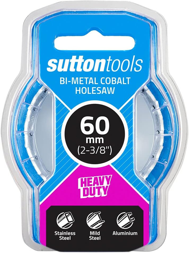Sutton Tools H125 Bi-Metal Cobalt Holesaw, White, 60 Mm Diameter image number 1