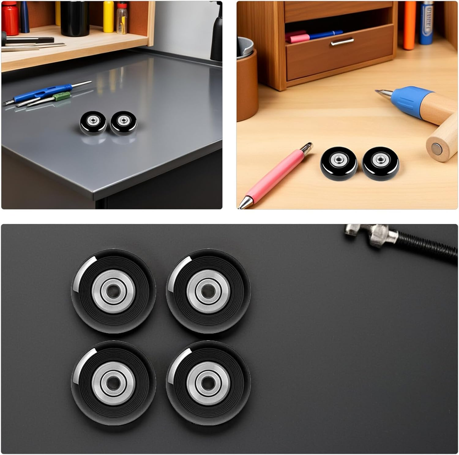 CALLARON Replacement Wheels for Luggage Rubber Suitcase Wheels Bearings Repair Kit for Travel Suitcases image number 3