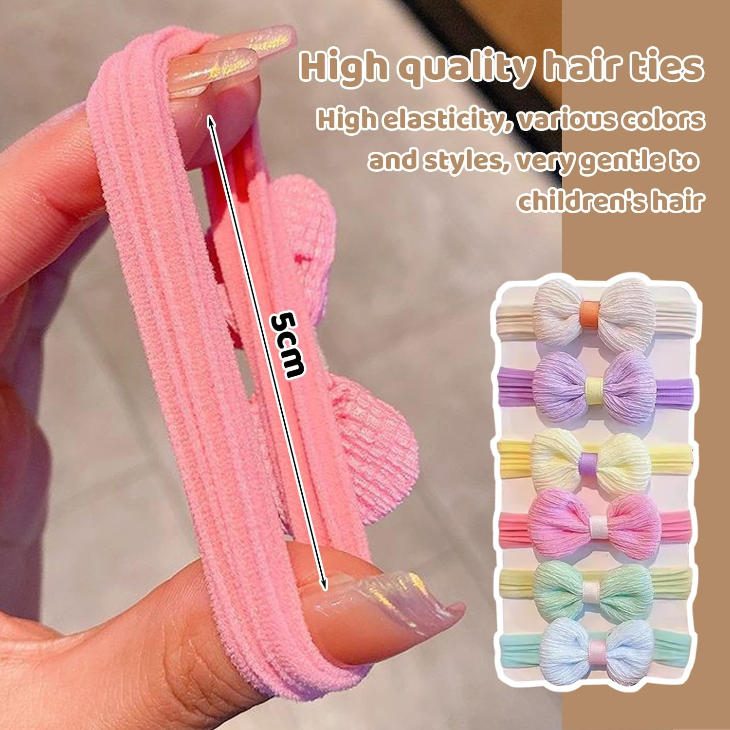 Pack of 18 Hair Loops, Highly Elastic Headwear Elastic Bands, Soft and Not Hurting for the Hair Rope, Suitable for Tying Ponytails and Meatball Heads. image number 4
