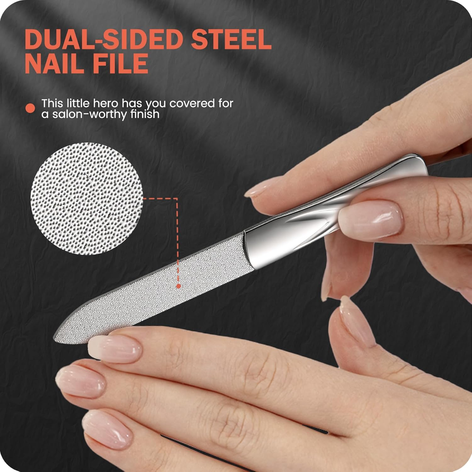 BEZOX Toe Nail Clipper for Thick Nails for Seniors, Nails Clipper Set for Comfort Nail Trimming, Precision Fingernail Clippers - Black