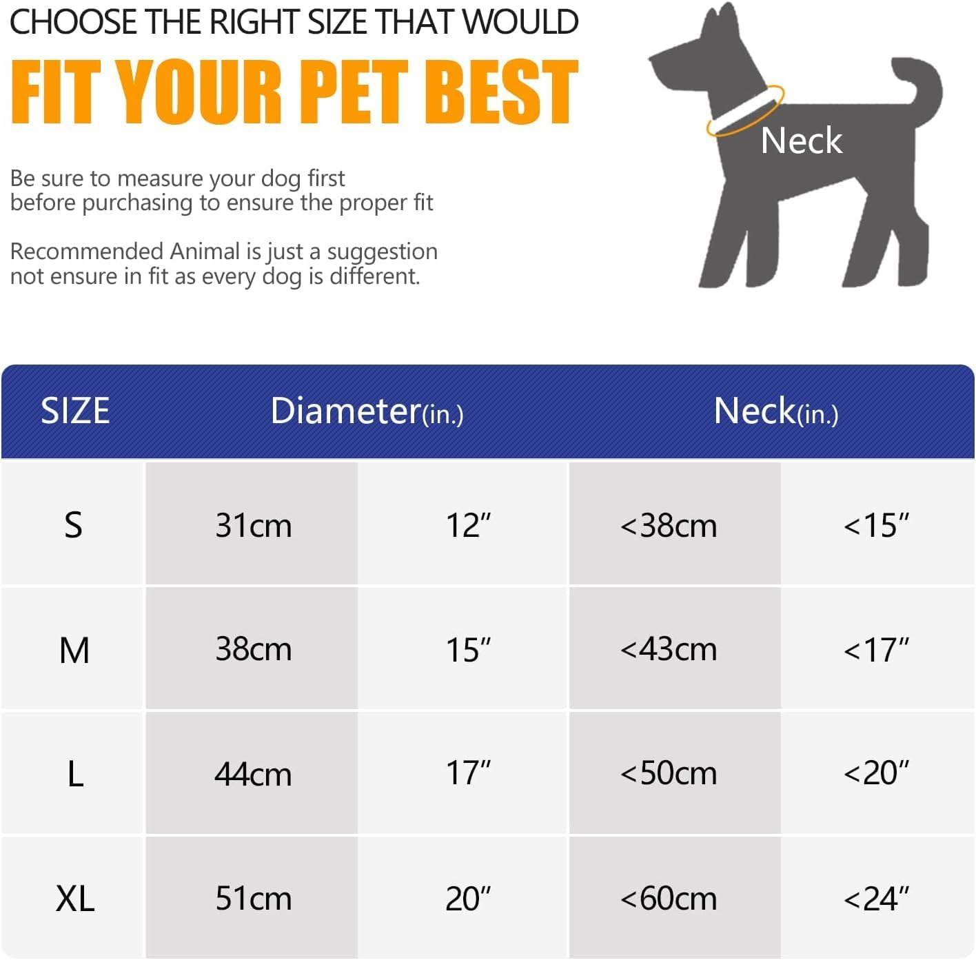 Dog Recovery Collar,Dog Soft Cone Collar Alternative after Surgery,Adjustable,Breathable Collar for Large/Medium/Small Dogs Cats (Royal Blue, S)