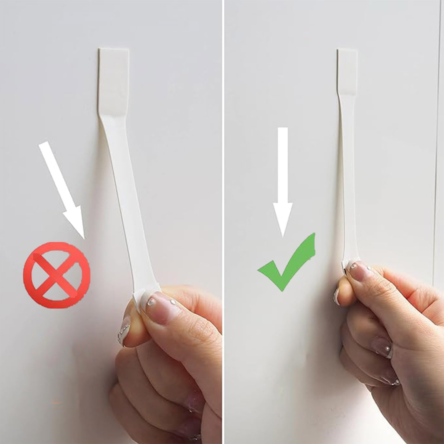 Roczential Large Canvas Hangers, Damage Free Picture Hanging Hooks Heavy Duty, Wall Hangers without Nails, for Bathroom Kitchen Home Door Closet, White (Hook Narrow, 20) image number 1