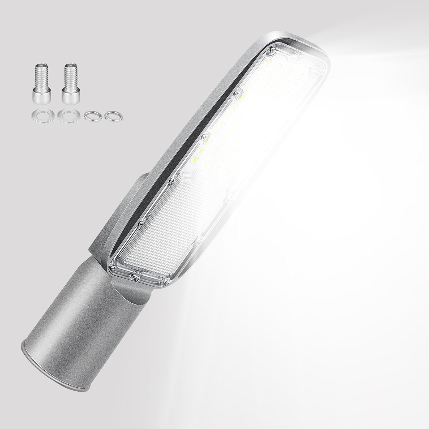 RIGIDON LED Street Light for Outdoor Use, 200 W, 13892 Lm, IP66 Waterproof, Warm White Parking Light for School Street, Parking, Basketball Court, Yard, Square, Garage, Garden, Flood Lights 4000 K