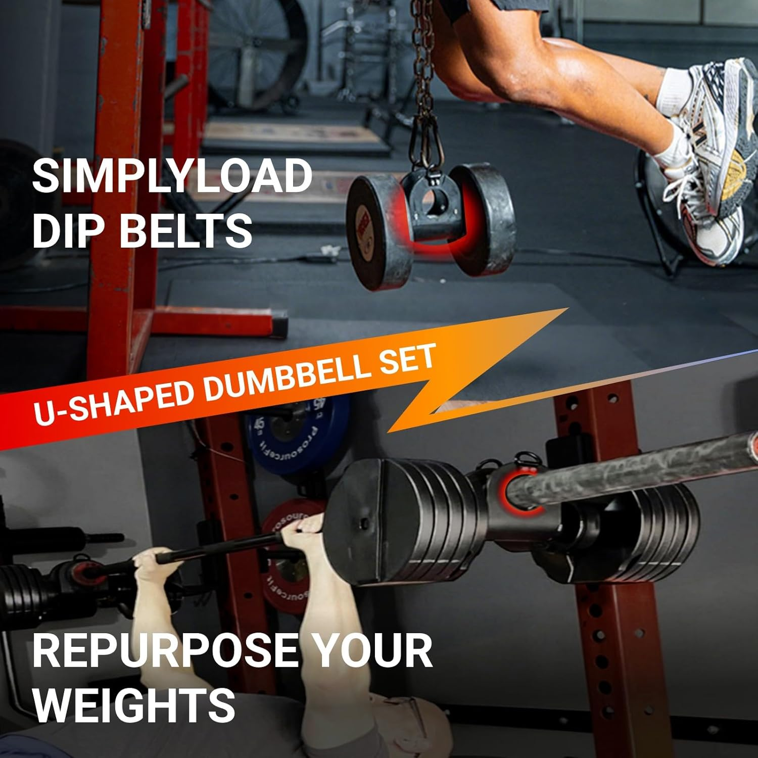 Ecogleam Barbell U-Shaped Clamp with T-Shape Handle Attachment for Loading Dumbbells on Barbells, Barbell Clip, Wall Lead Adapter, Turn Bars in Landmines, Gym Equipment, Weightlifting Hook, Dumbbell