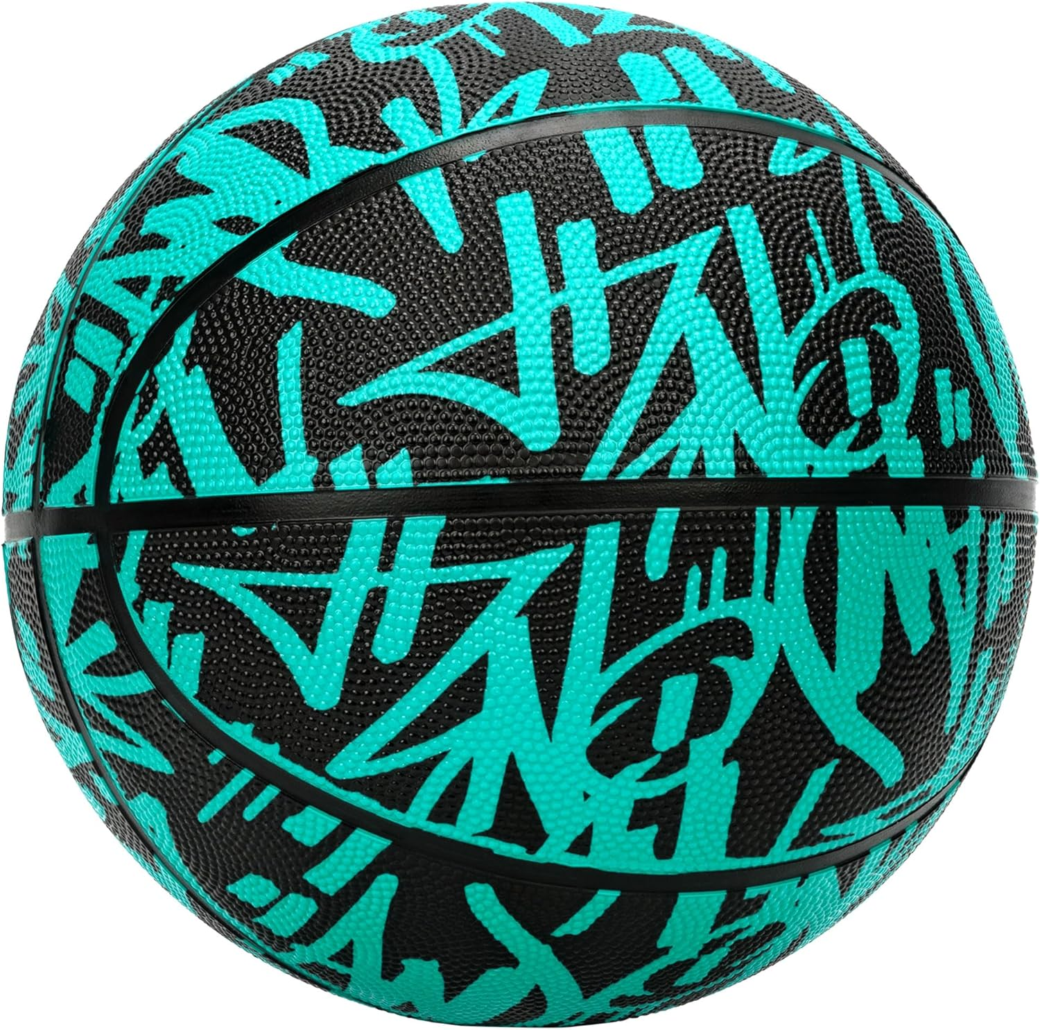 AND1 Street Ink 28.5 Basketball - Intermediate Rubber Streetball for Indoor/Outdoor Play, Includes Pump, Official Women'S High School, College, Size 6, for Girls & Women 12+ - Blue / Black image number 6