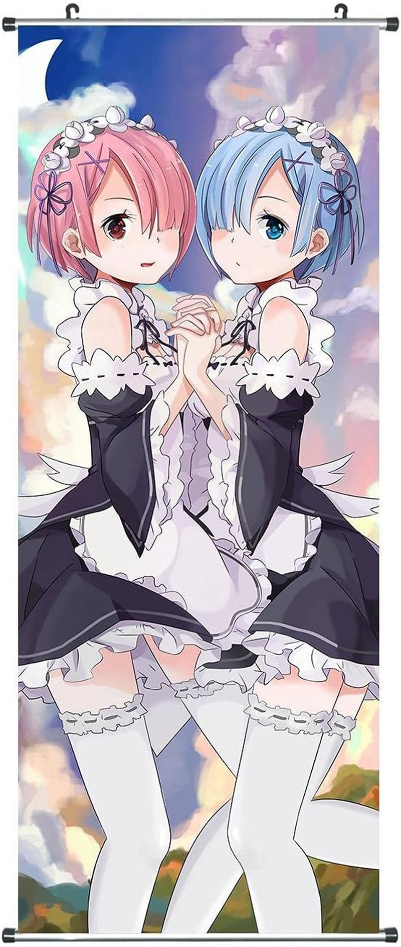 Cosplaystudio Large Re:Zero Rolling Picture | Kakemono Fabric | Poster 100 X 40 Cm | Emilia Motif
