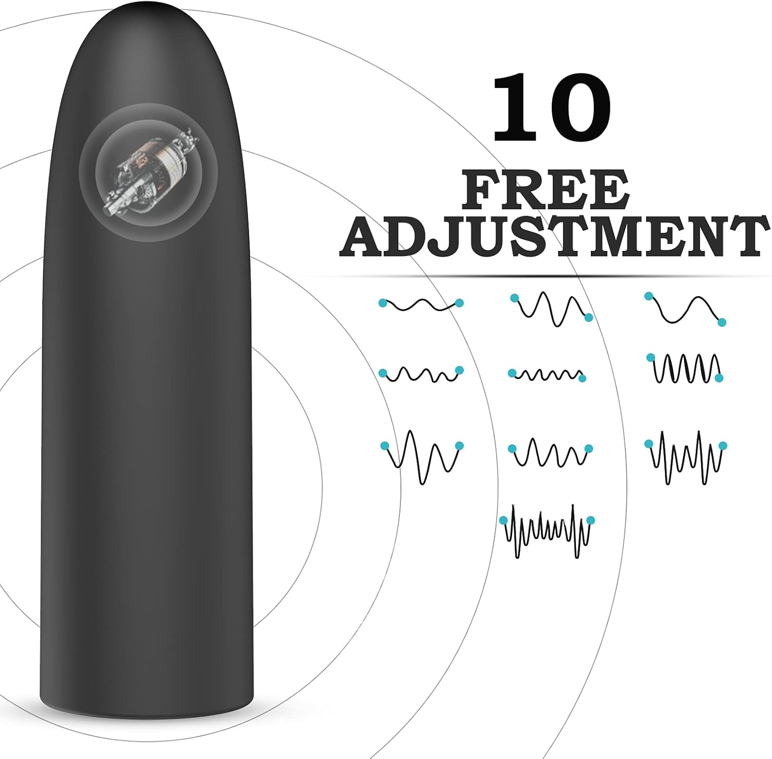 SIDED Multi-Frequency One Side Flathead and Other Side Pointed Mini Bullet Toy Rechargable and Waterproof Pocket Toy Length 7.5Cm and Width 2.2Cm image number 3