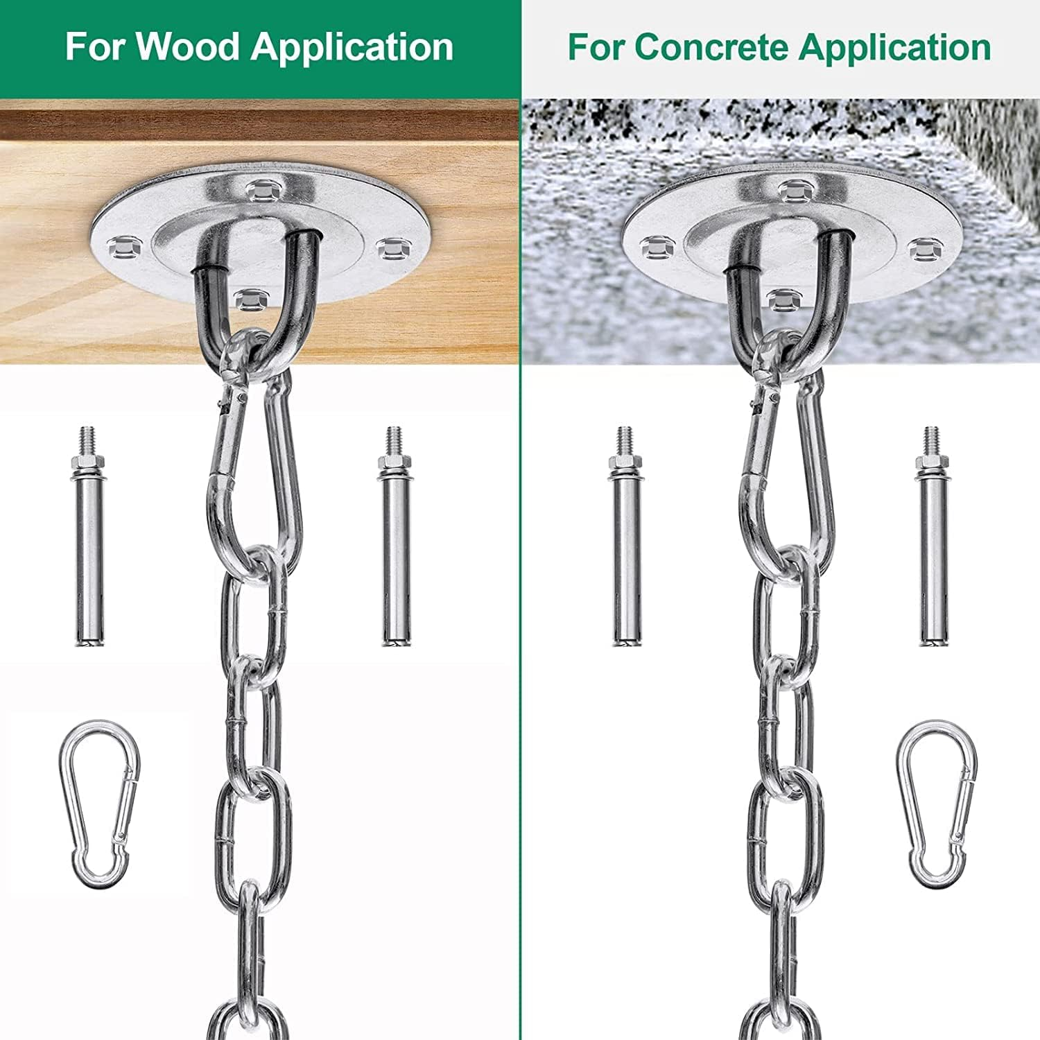 Hammock Chair, TOPIND round Hanging Macrame Swing, Handmade Knitted Cotton Rope Hammock Swing Chair with Hardware Kits, Capacity 330 Lbs, for Indoor, Outdoor, Bedroom, Patio, Yard, Deck, Garden (Grey) - Beige image number 5