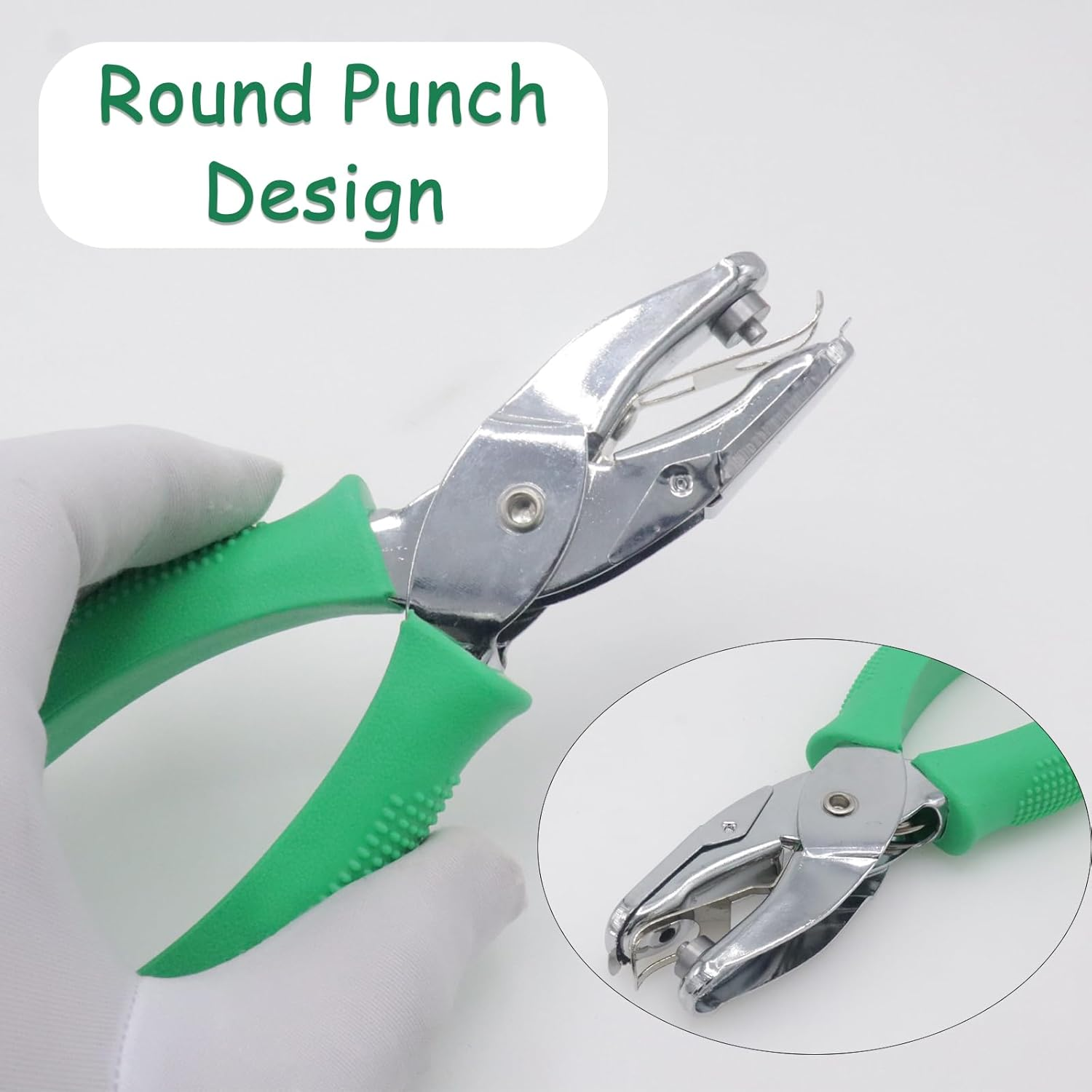 Handheld round Shape Hole Punch, 1/8 Inch Hole Size, Craft Paper Puncher, Single Pack, Ideal for DIY Projects and Office Use