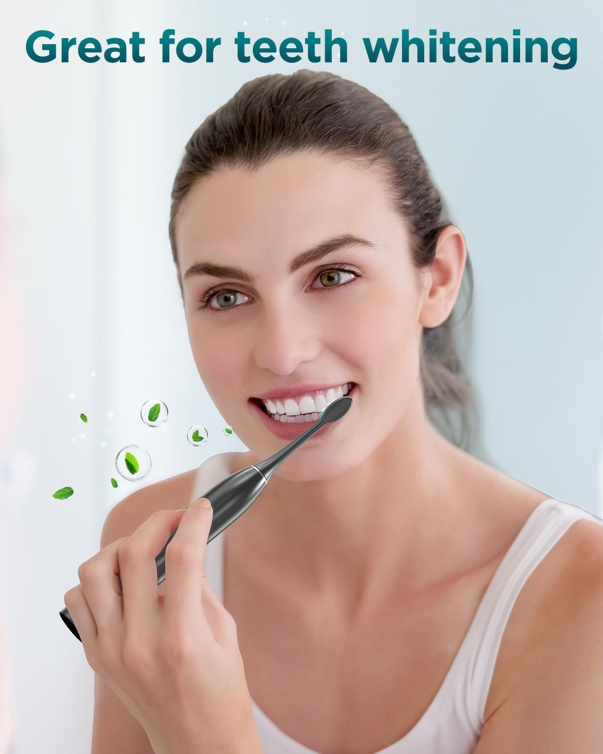 Sonic Electric Toothbrush, Travel Electric Toothbrush for Adults, IPX7 Rechargeable Oral Toothbrushes with 8 Brush Heads and Travel Case, 5 Modes with 2 Minutes Built in Smart Timer (Black) - White image number 6