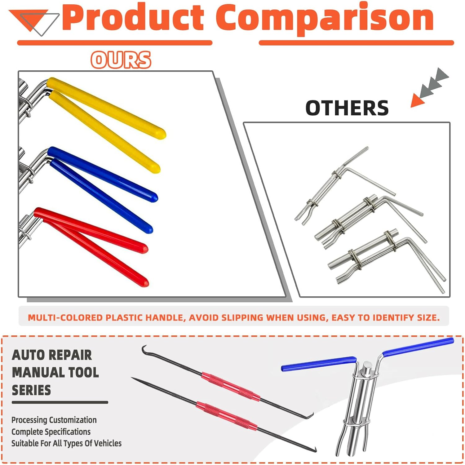 Tanstic 5Pcs Hydraulic Seal Installation Tools Kit, Hydraulic Cylinder Piston Rod Seal Installation Tool, Hydraulic Cylinder Piston Repair Seal Kit, Upgraded Seal Twistor Install Tool with Hook Set image number 5