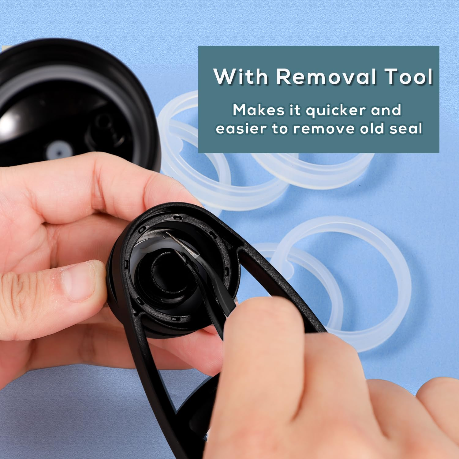 12Pcs Silicone Water Bottle Lid Replacement for Thermoflask 24/32/40/64 Oz, Seal Ring with Tweezers BPA Free Tumbler Lid Gasket Seal Washer O Ring Replacement Thermoflask Accessories Part