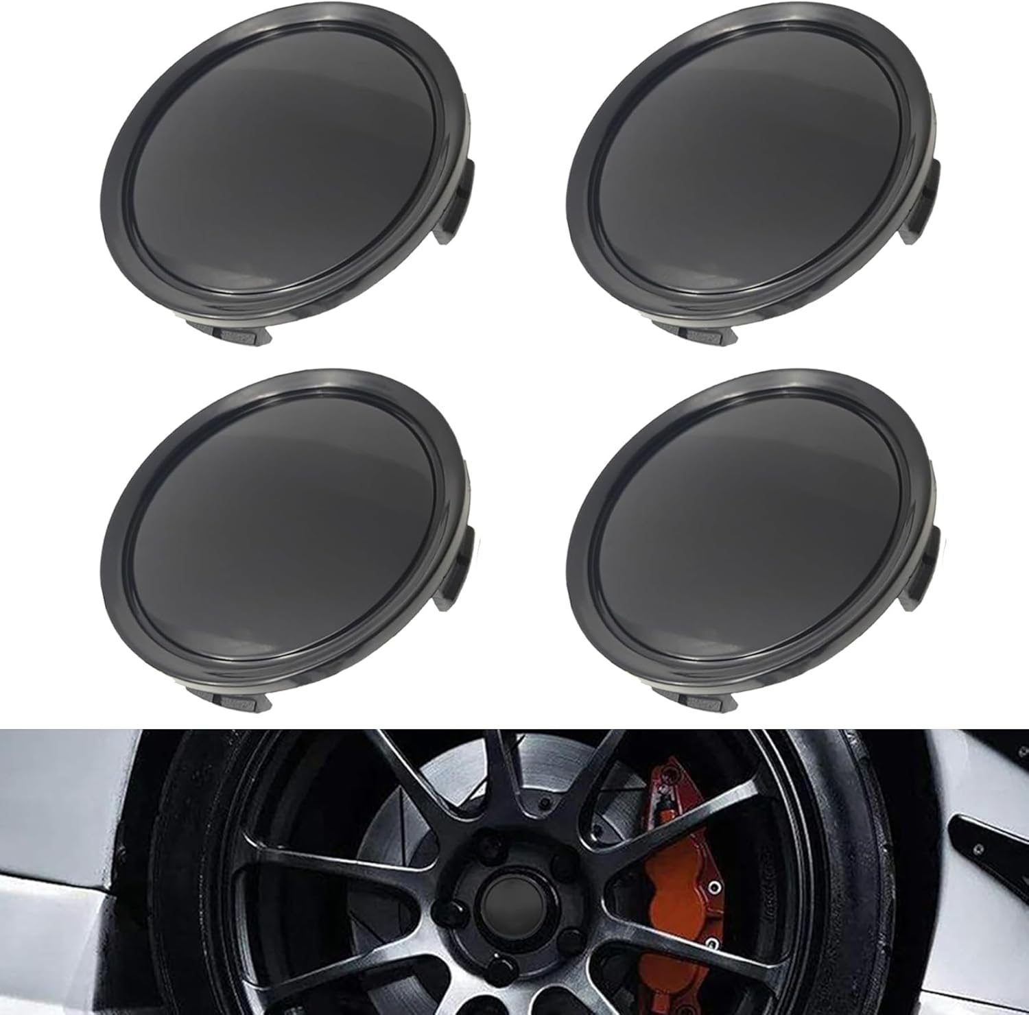 Alriedy Set of 4 Wheel Hub Caps 75 Mm for Mercedes Wheel Hub Caps ABS Rim Caps Robust Wheel Centre Caps for Car Tyres Universal Wheel Hub Cover Other75 Mm Wheels image number 2