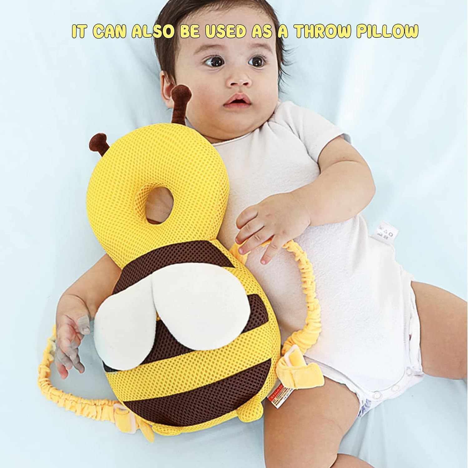 YSHIGUING Baby Head Protector, Adjustable Toddlers Baby Walker Head Protection Head Safety Pad Cushion Backpack, Baby Head and Back Protection for Crawling and Walking