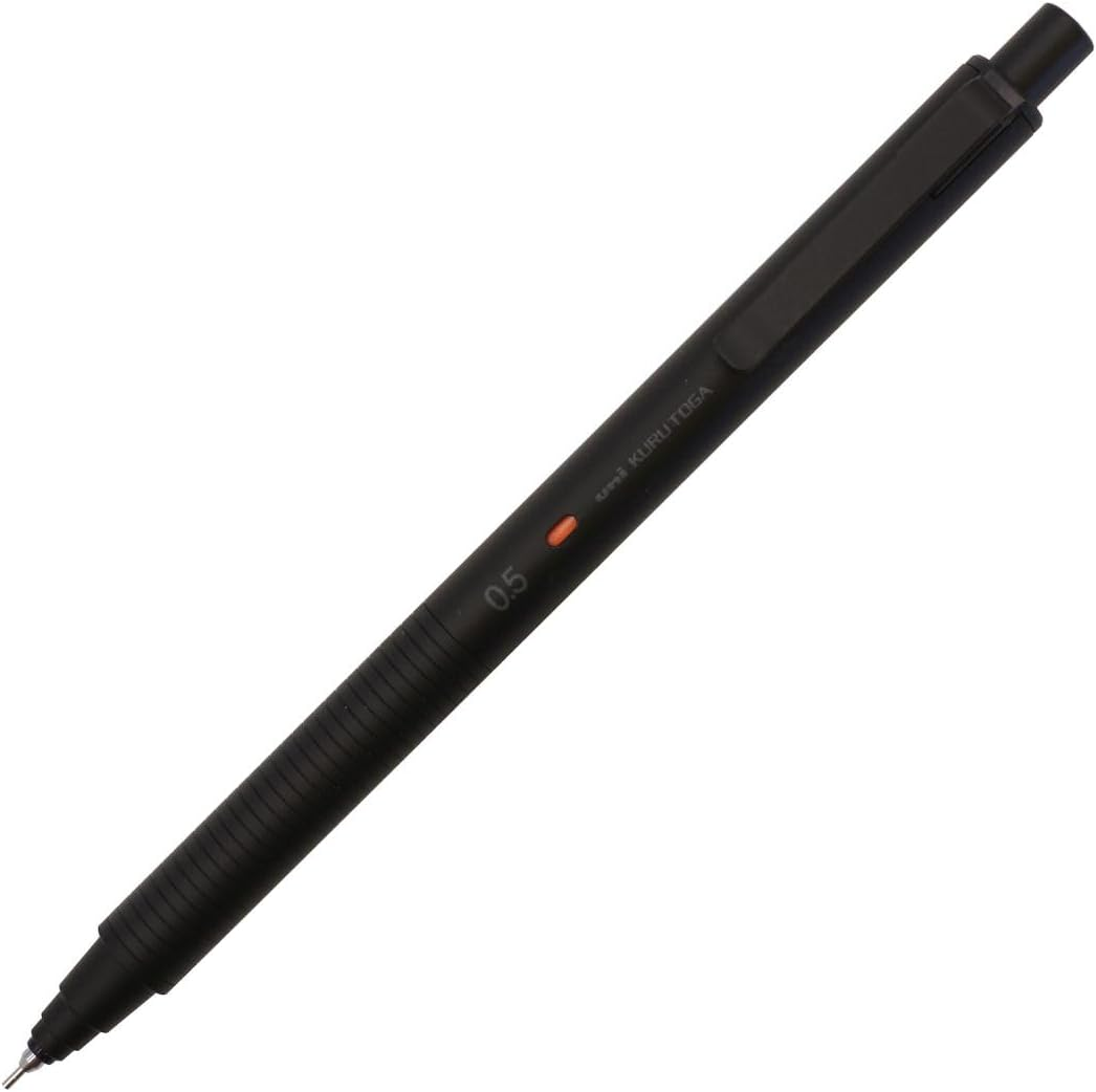 Mitsubishi Pencil Uni Kuru Toga M5KH1P.24 Mechanical Pencil, Automatic Lead Rotation, 0.5Mm Fine Tip, All Metal Body, Nocturne Black
