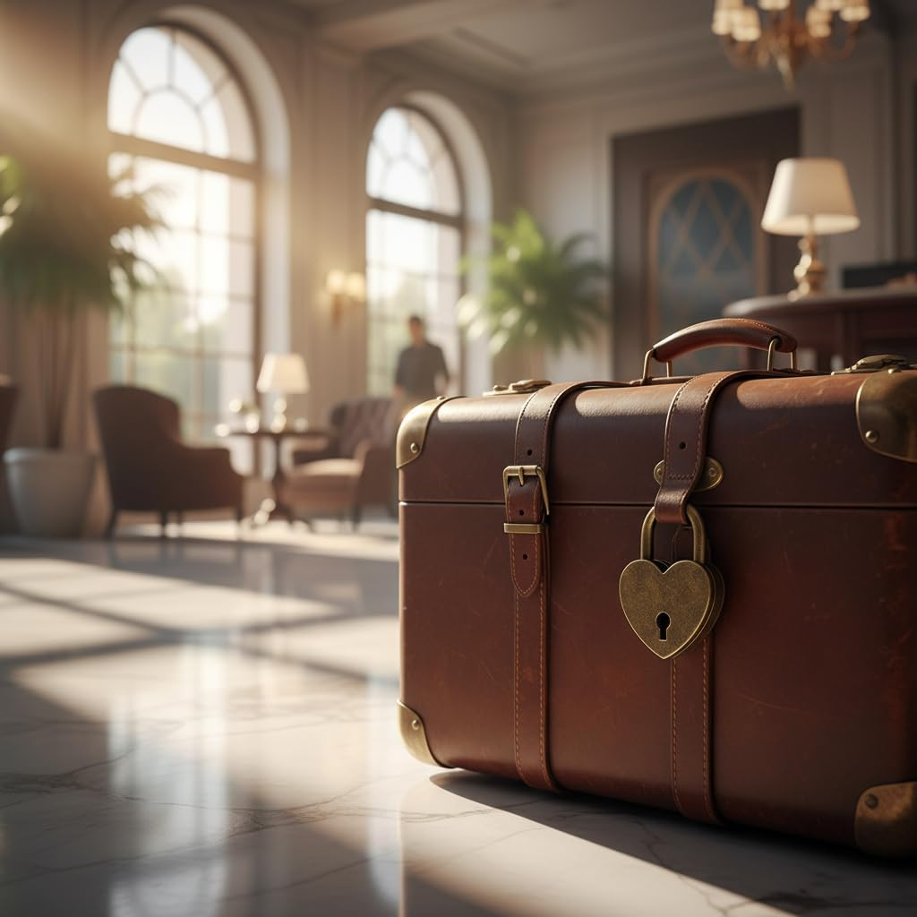 Antique Brass Heart Shape Padlock, Key Lock, Bronze, Padlock, Travel, Storage image number 2